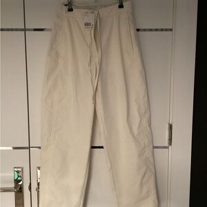 H&M Cream Wide-Leg Trousers